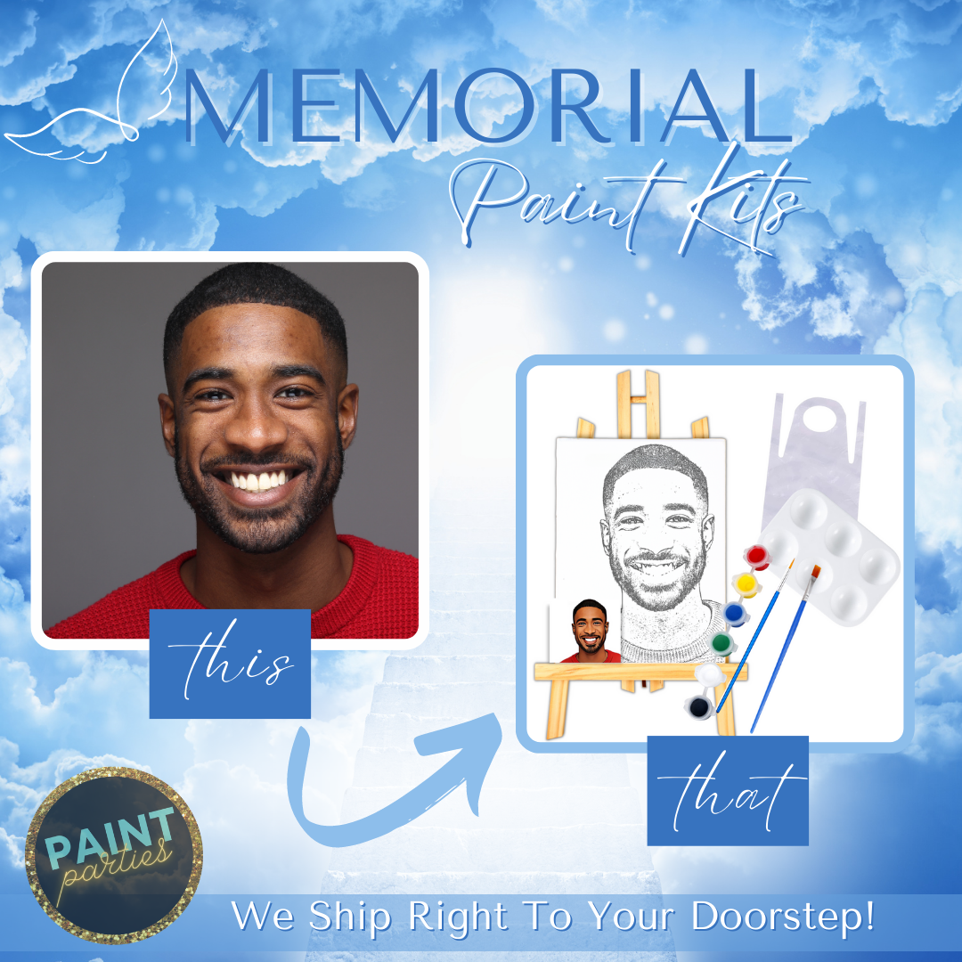 Personalized Canvas Paint Kit, Selfie Paint Kit, Custom DIY Paint