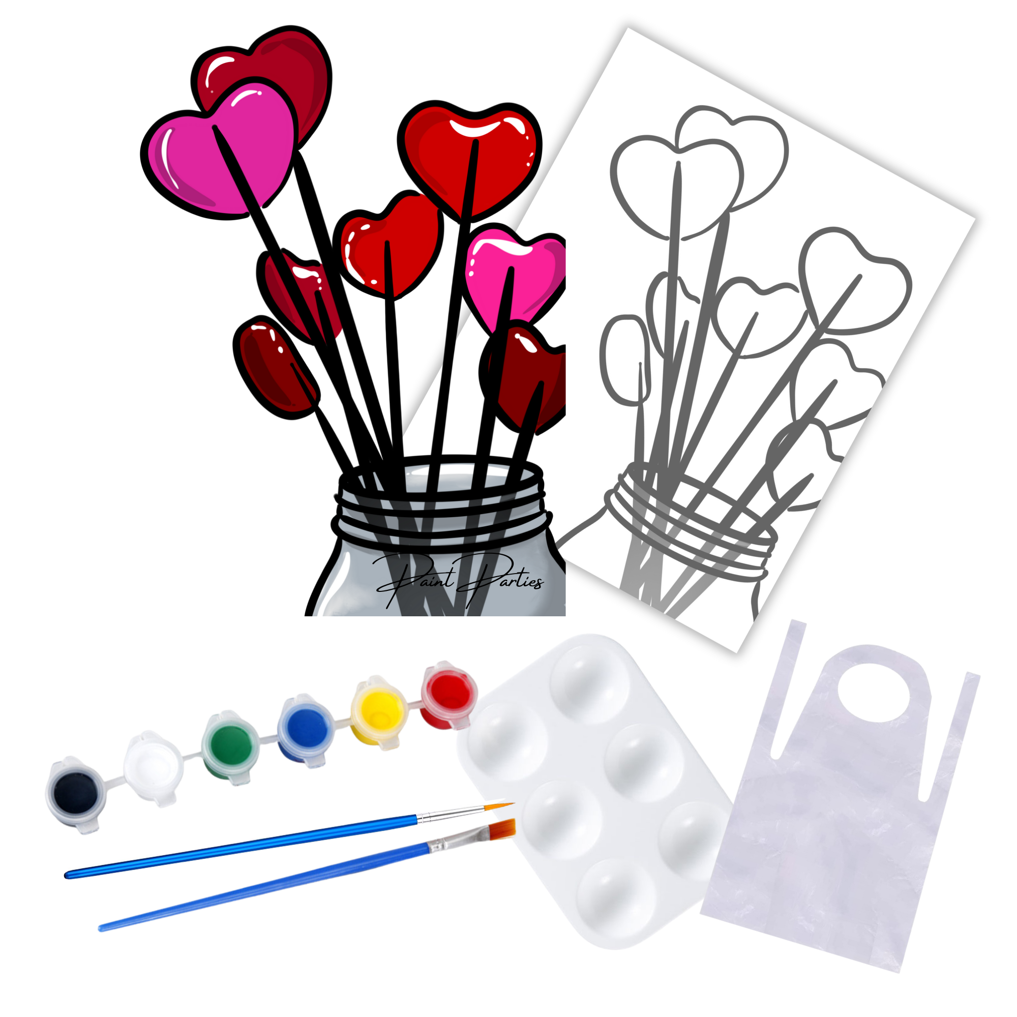 Valentine Décor DIY Paint Kit, FULL set!!