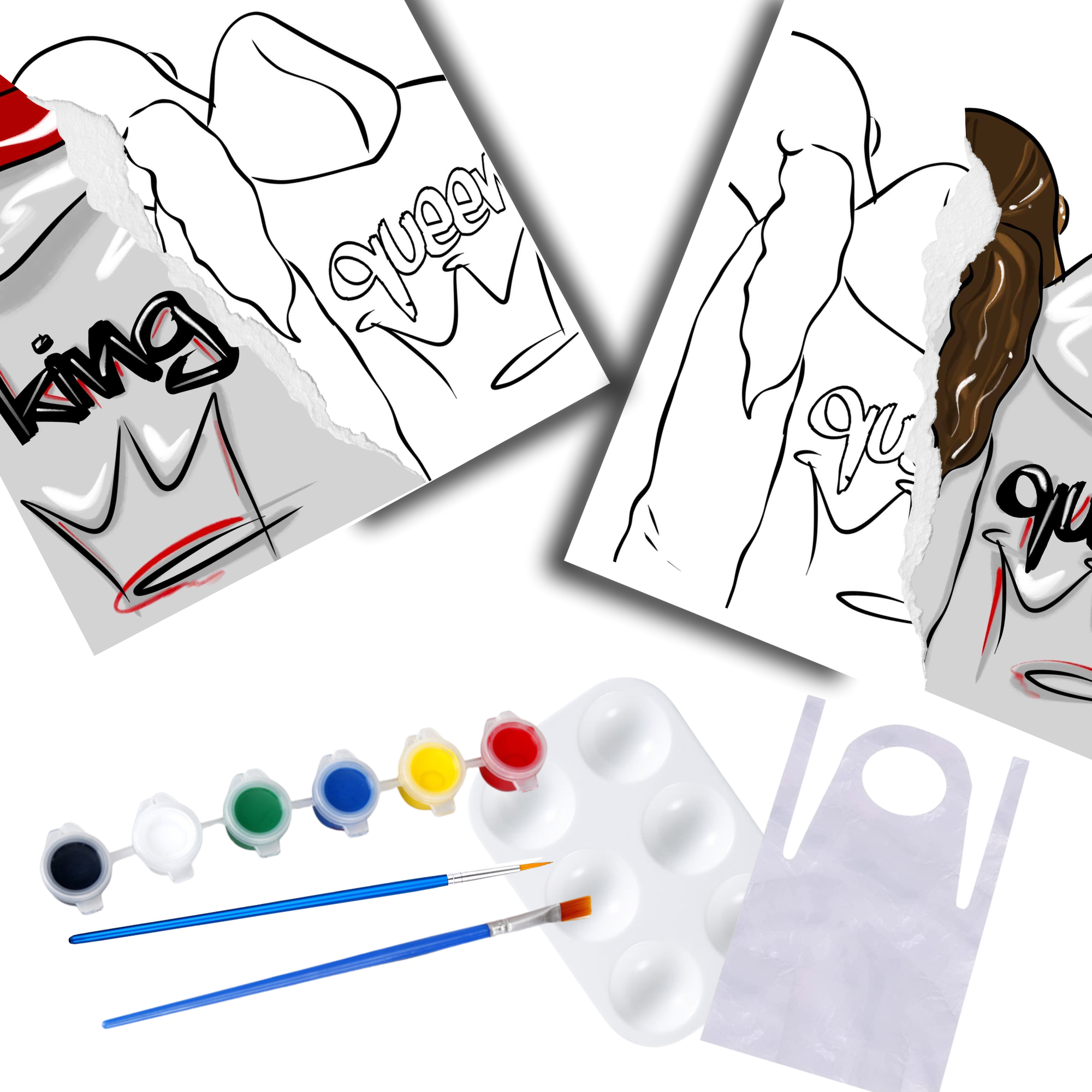 Personalized King/queen Crown/couples/date Night Paint Kit