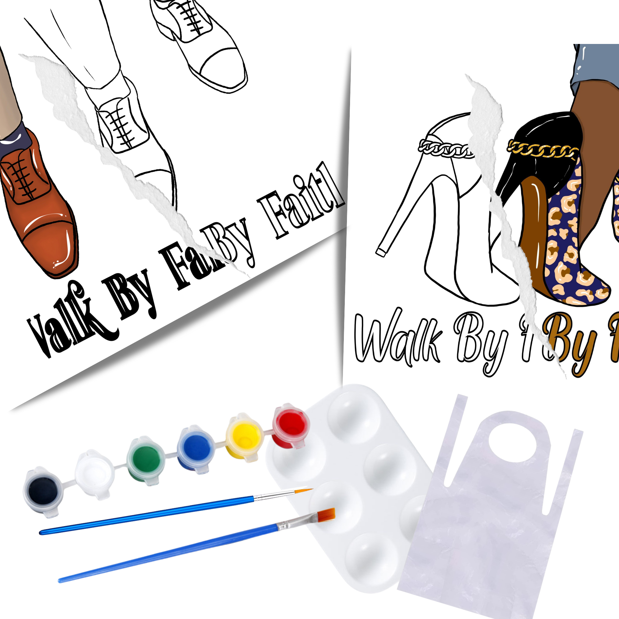 Walk by Faith/paint Kit/social Distancing Adult Sip and Paint/bulk or  Single/classy Lady Birthday Idea 